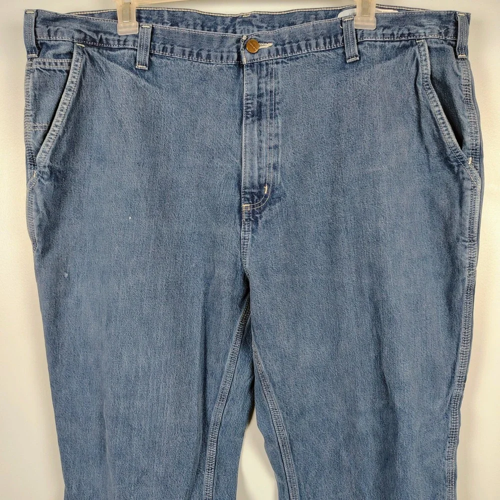 Carhartt Mens 46x32 Dungaree Fit Carpenter Jeans Blue Cotton Workwear Gorpcore
